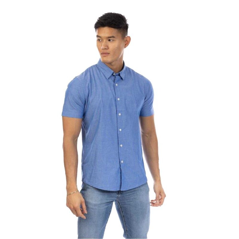 Peter Werth Mens Short-Sleeved Shirt / Indigo